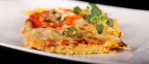 Gemüse-Polenta-Pizzaschnitten