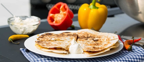 Käse-Hühnchen-Quesadilla Header