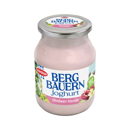 SRD Bergbauern Himbeer Vanille Joghurt im Glas 450g_Teaser