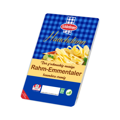 Rahm-Emmentaler Scheiben hauchdünn