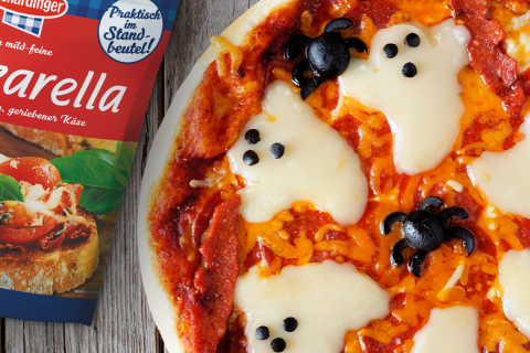 Geisterpizza für Halloween