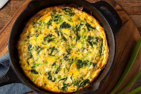 Frittata mit Spinat und Käse