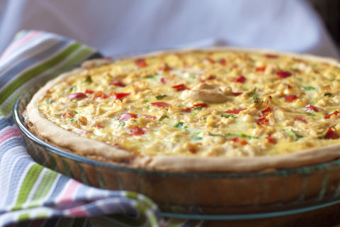 Quiche mit Bio Hummus