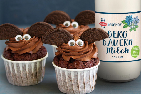 Fledermaus-Muffins für Halloween