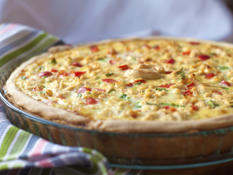 Quiche mit Bio Hummus