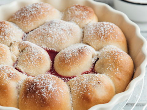 Buchteln mit Vanillecreme