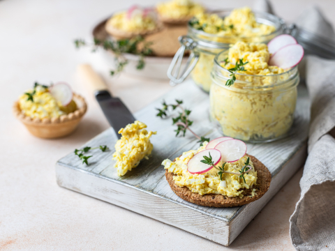 Schneller Eiersalat mit Cottage Cheese