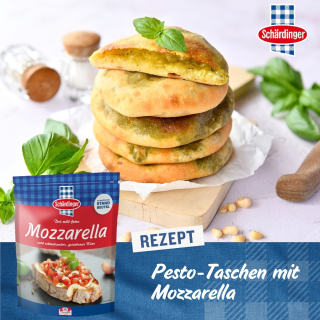 Pesto-Taschen mit Mozzarella